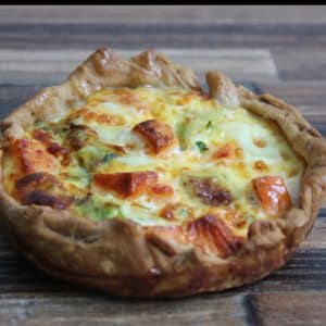 Quiche saumon poireaux