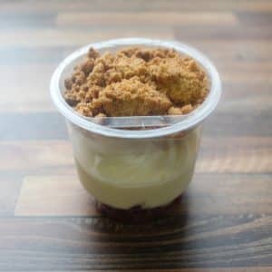 Fromage blanc framboise crumble